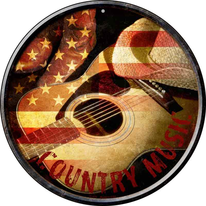 Country MUSIC Wholesale Novelty Metal Circular Sign