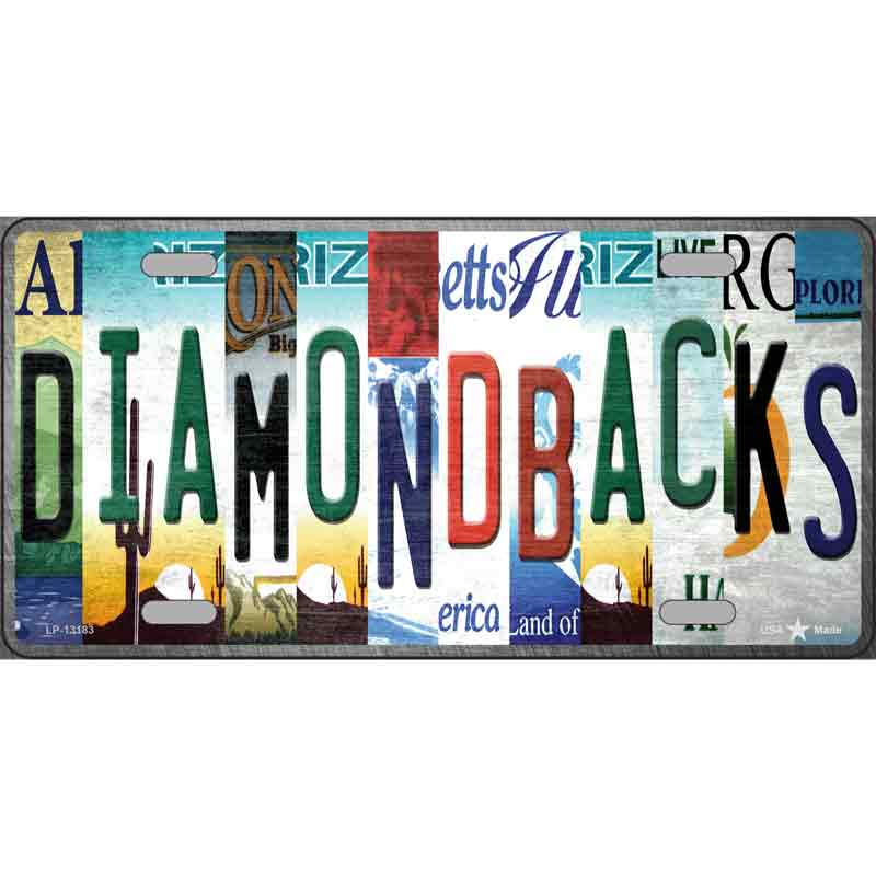 Diamondbacks Strip Art Wholesale Novelty Metal License Plate Tag