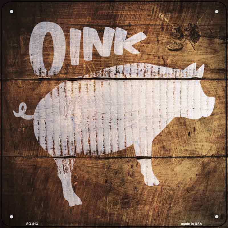 Pig Painted Stencil Wholesale Novelty Square SIGN
