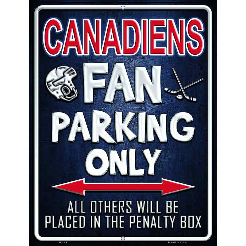Canadiens Wholesale Metal Novelty Parking Sign
