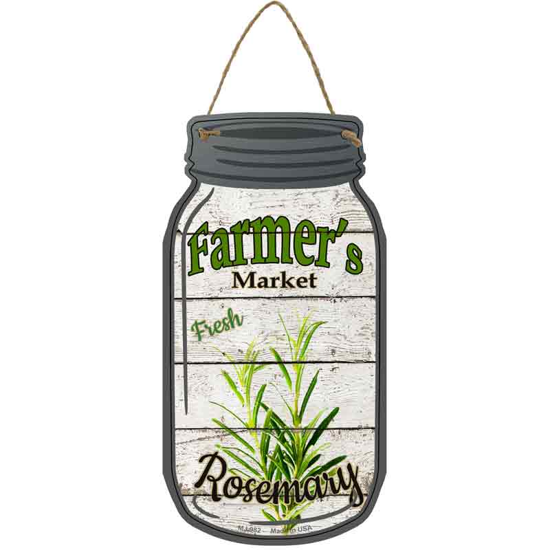 Rosemary Farmers Market Wholesale Novelty Metal Mason Jar SIGN