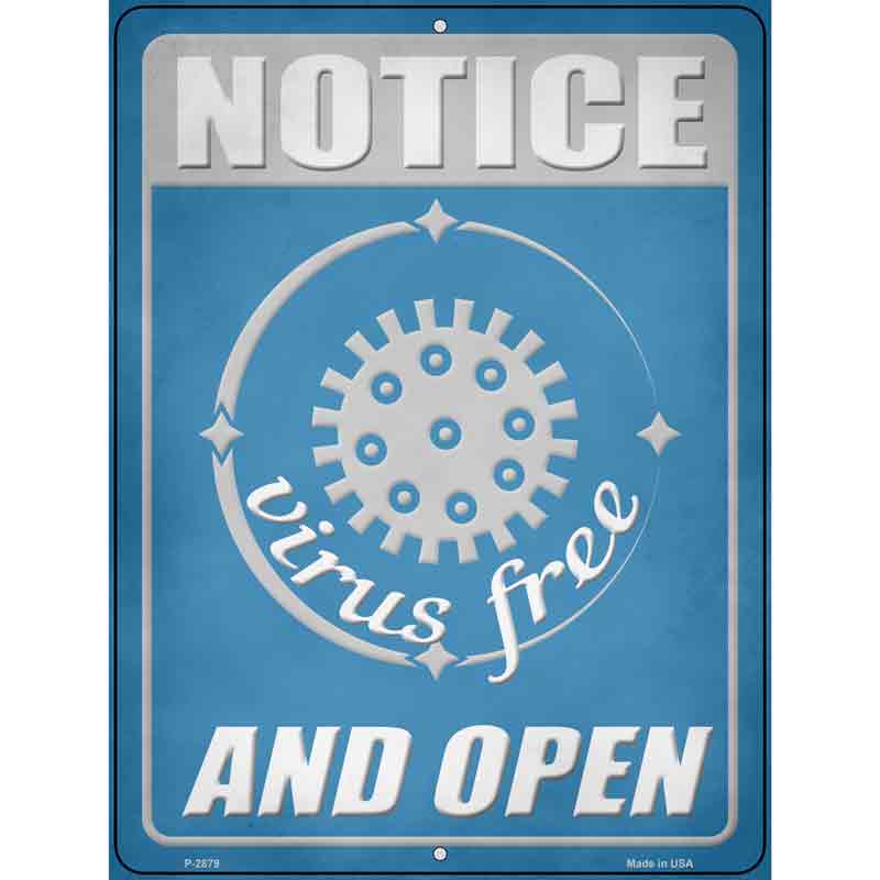 Notice We Are Open Wholesale Novelty Metal Parking SIGN