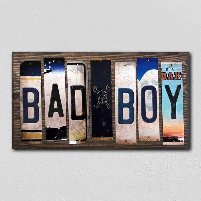 Bad Boy Wholesale Novelty License Plate Strips Wood SIGN