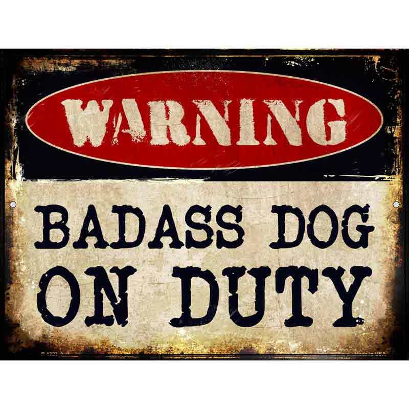 Badass DOG Wholesale Metal Novelty Parking Sign