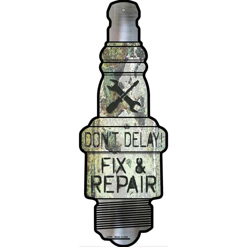 Fix and Repair Wholesale Novelty Metal Spark Plug SIGN