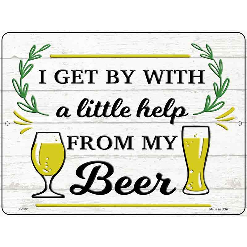 Help From My Beer Wholesale Novelty Metal Parking SIGN