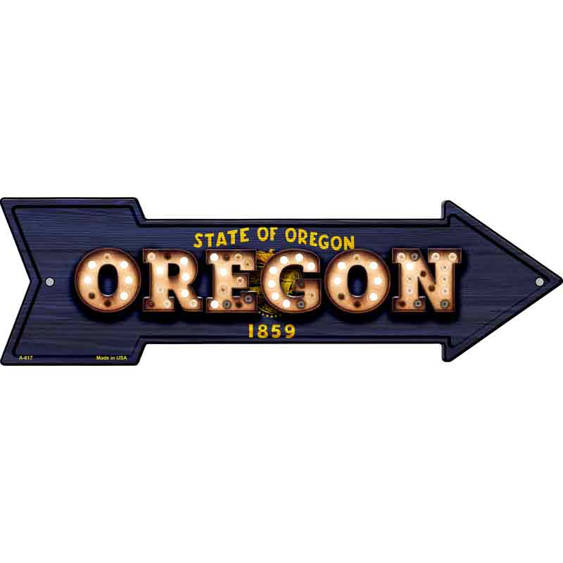 Oregon Bulb Lettering With State FLAG Wholesale Novelty Arrows