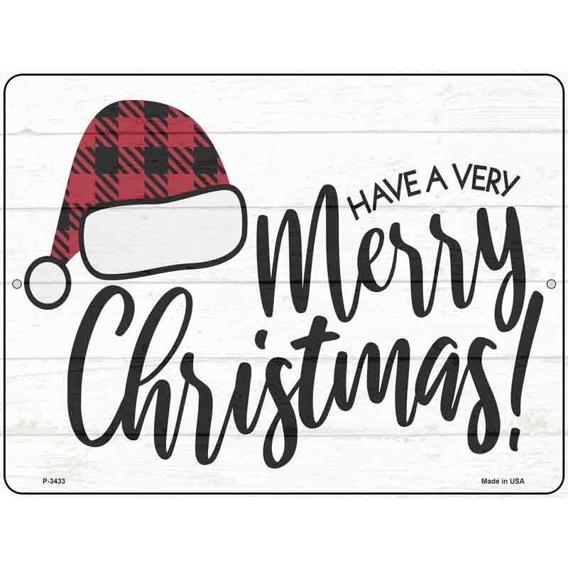 Merry Christmas HAT Wholesale Novelty Metal Parking Sign