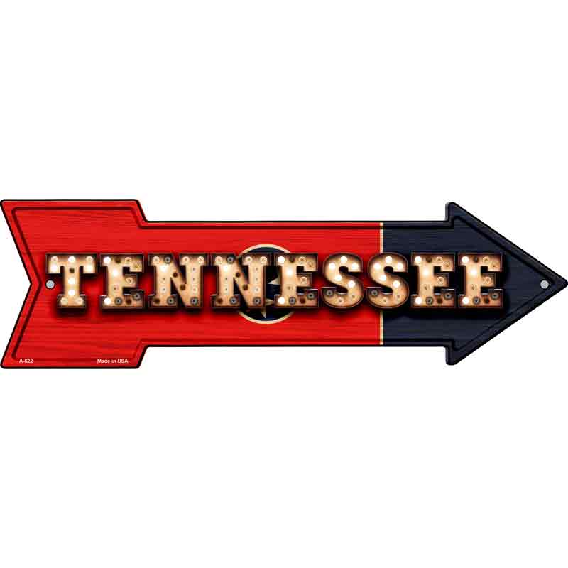 Tennessee Bulb Lettering With State FLAG Wholesale Novelty Arrows