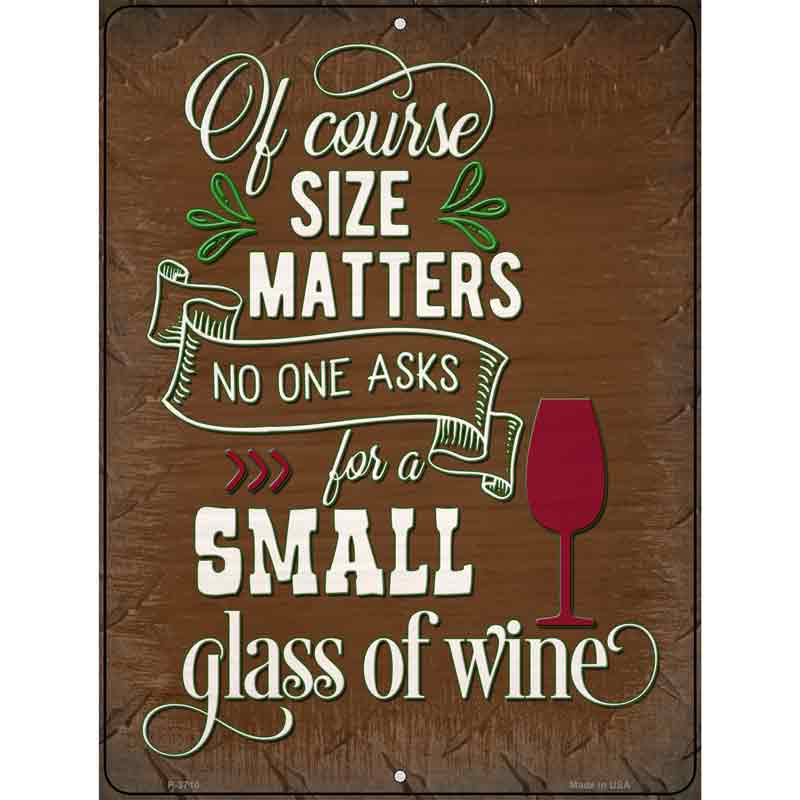 Small Glass Of Wine Wholesale Novelty Metal Parking SIGN