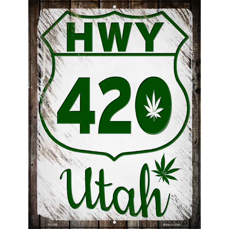 HWY 420 Utah Wholesale Novelty Metal Parking SIGN