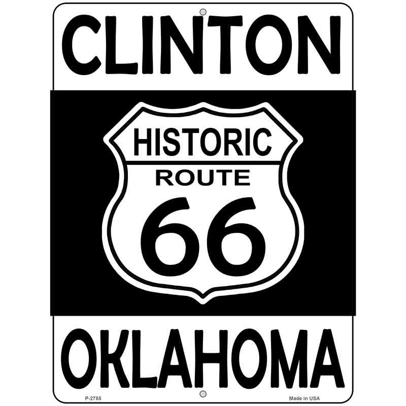 Clinton Oklahoma Historic Route 66 Wholesale Novelty Metal Parking SIGN