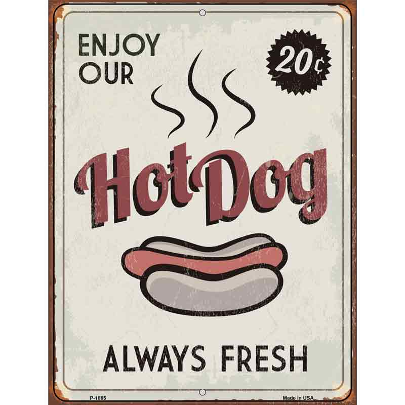 Hot DOG Wholesale Metal Novelty Parking Sign