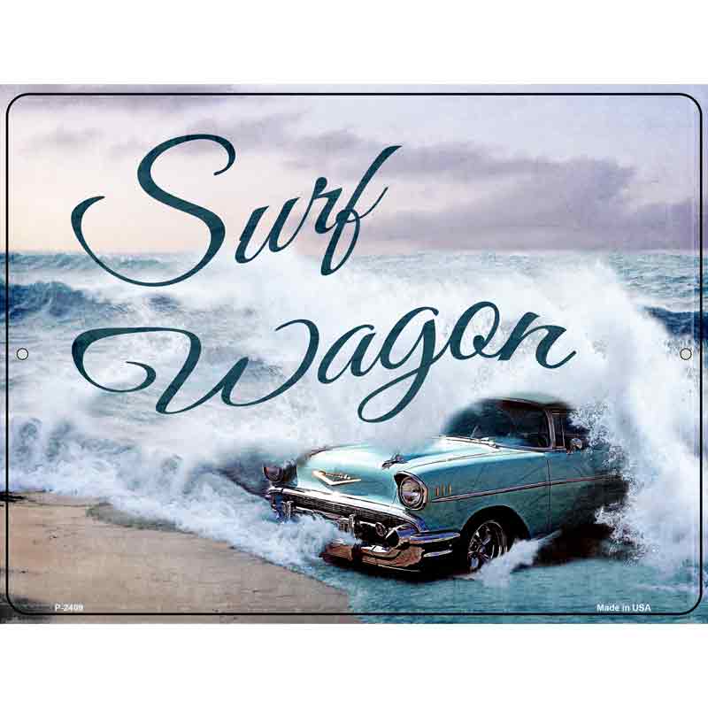 Surf Wagon Wholesale Novelty Metal Parking SIGN