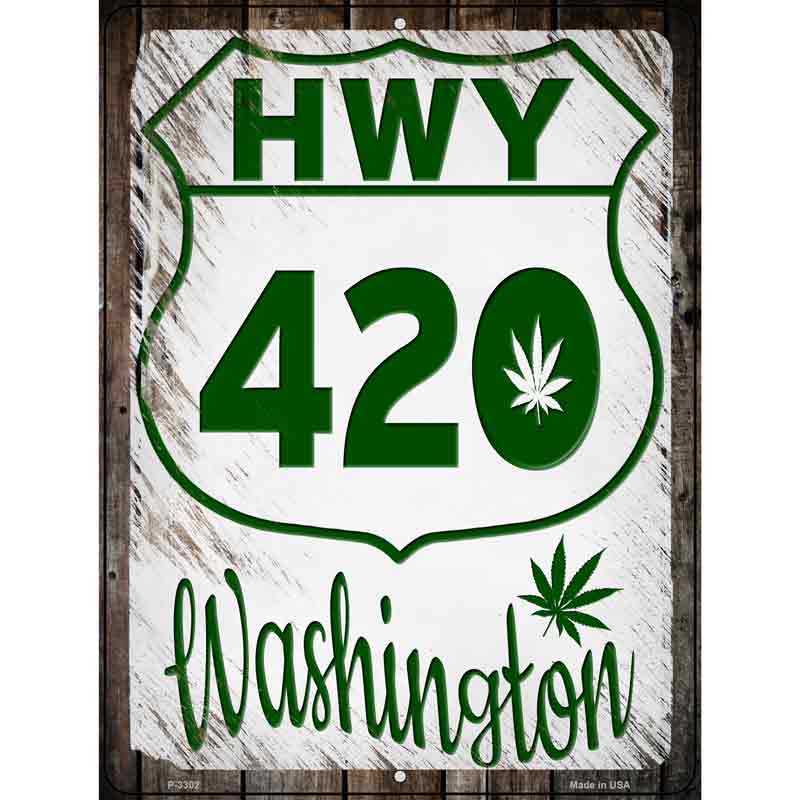 HWY 420 Washington Wholesale Novelty Metal Parking SIGN