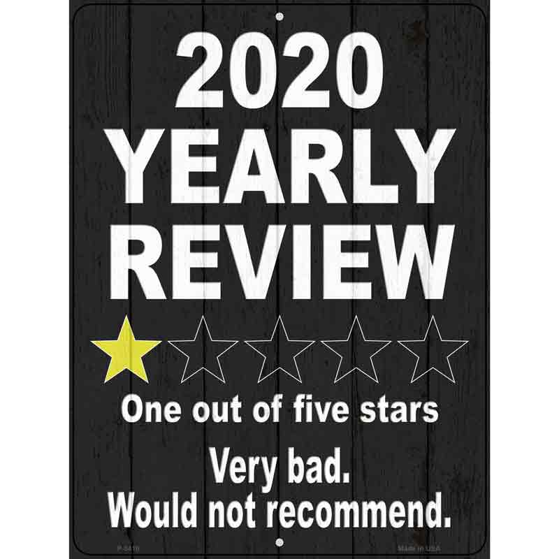 2020 Yearly Review Wholesale Novelty Metal Parking SIGN