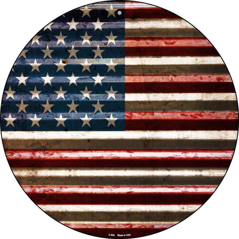 American FLAG Wholesale Novelty Circular Sign