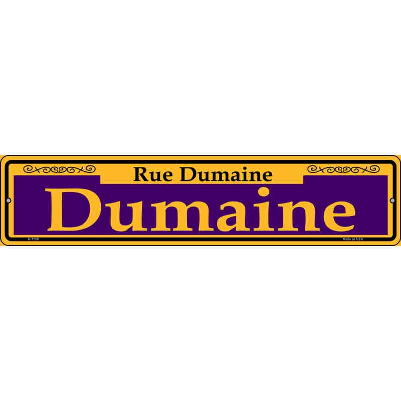 Dumaine Purple Wholesale Novelty Small Metal Street Sign