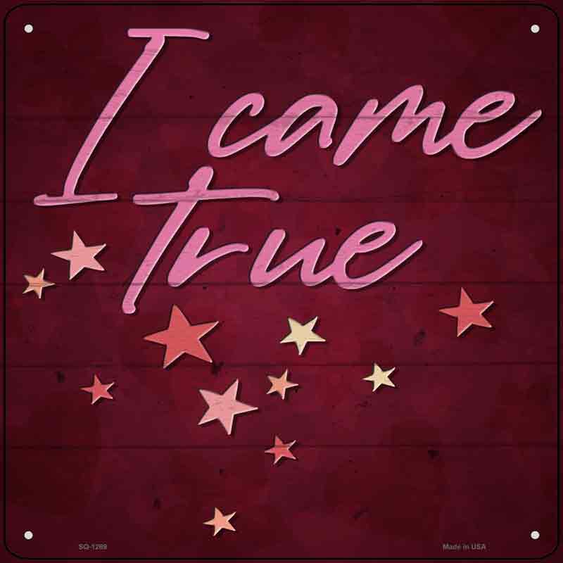 I Came True Wholesale Novelty Metal Square SIGN