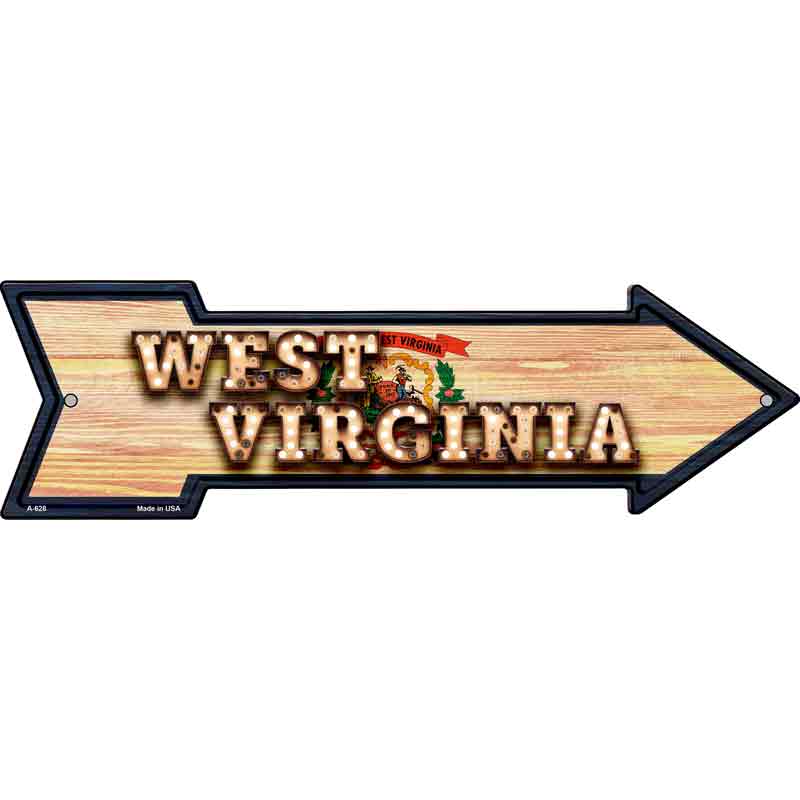 West Virginia Bulb Lettering With State FLAG Wholesale Novelty Arrows