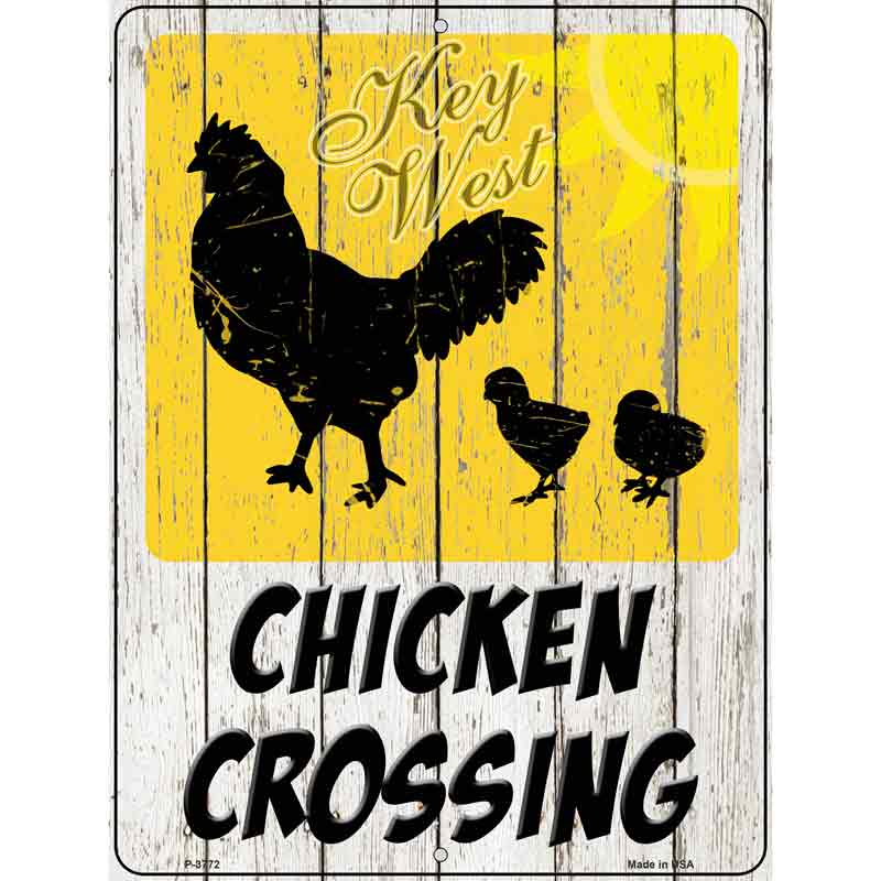 Chicken Crossing Key West Wholesale Novelty Metal Parking Sign