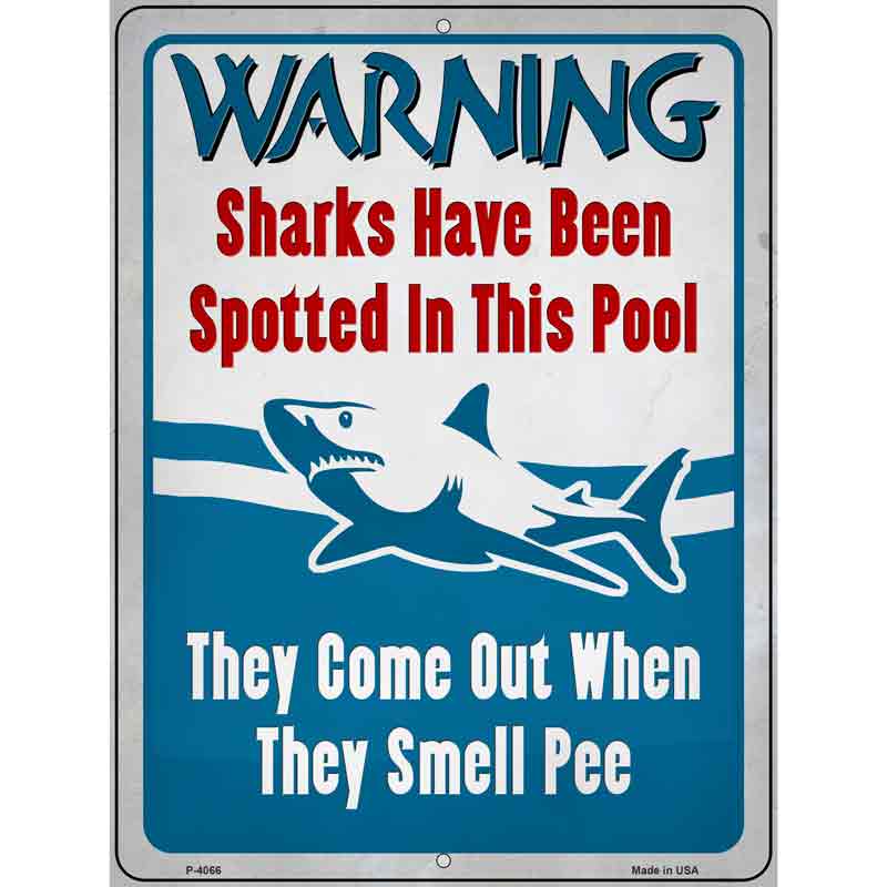 Warning Shark Have Been Spotted Wholesale Novelty Metal Parking SIGN