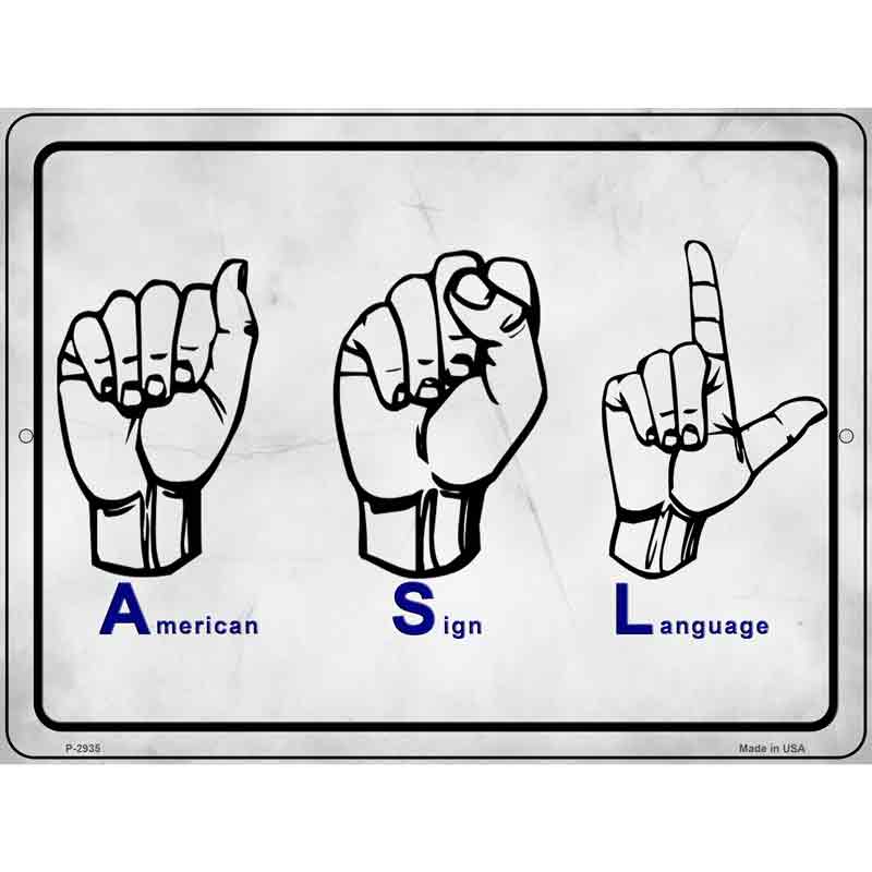 American SIGN Language Wholesale Novelty Metal Parking SIGN