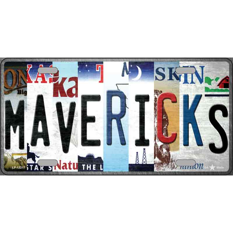 Mavericks Strip Art Wholesale Novelty Metal License Plate Tag