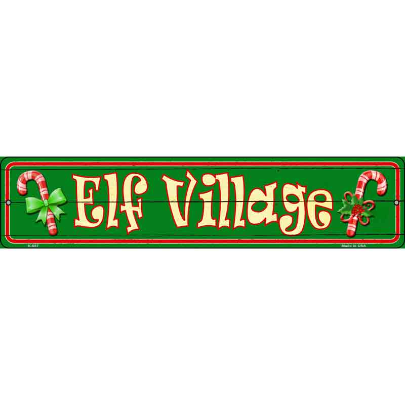 Elf Village Wholesale Novelty Small Street Sign