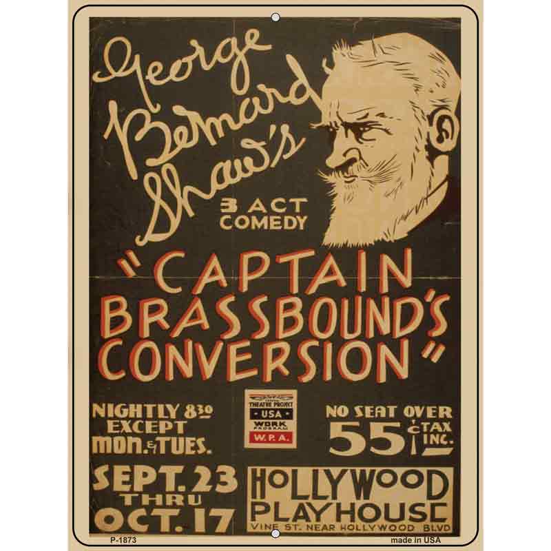 Captain Brasshounds Convo Vintage POSTER Wholesale Parking Sign