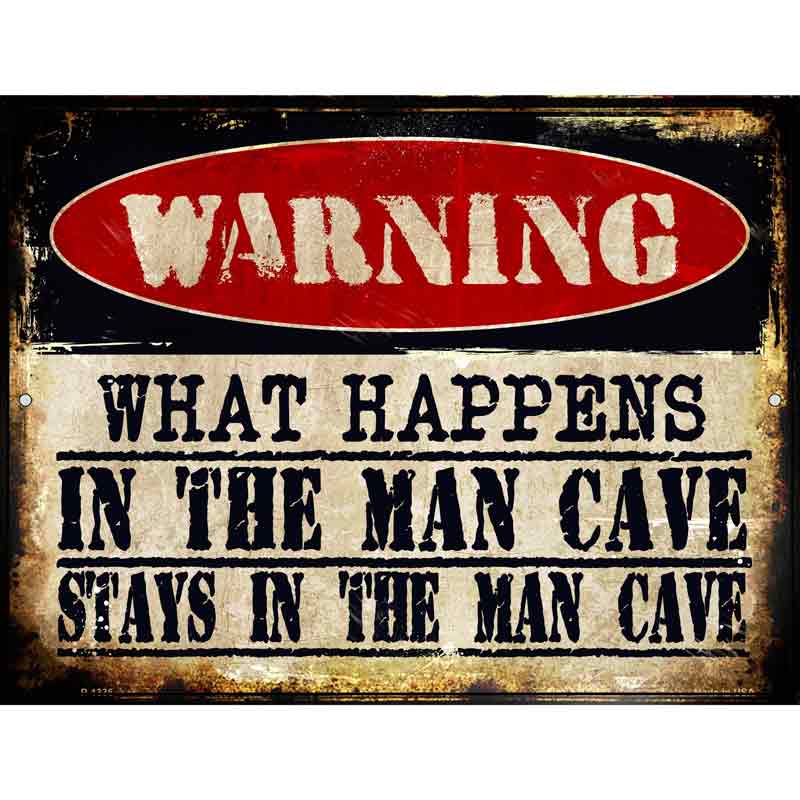 In The Man Cave Wholesale Metal Novelty Parking SIGN