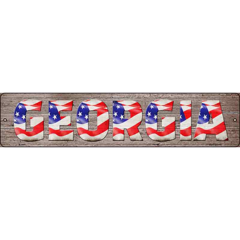 Georgia USA FLAG Lettering Wholesale Novelty Small Metal Street Sign