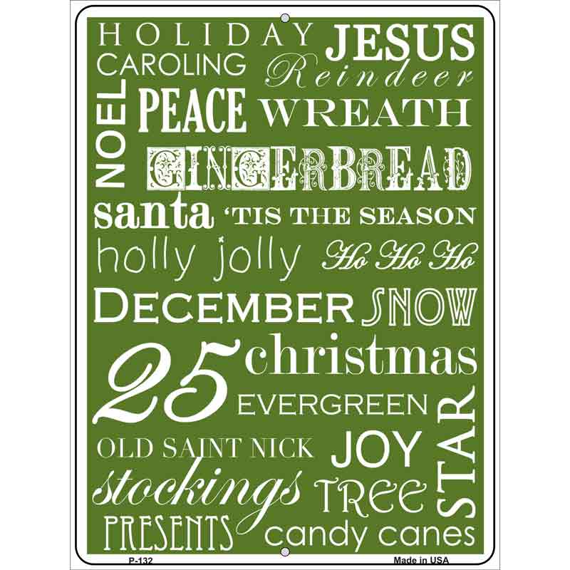 Green HOLIDAY Wrap Wholesale Metal Novelty Parking Sign