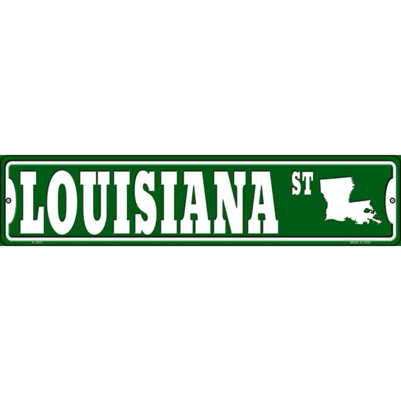 Louisiana St Silhouette Wholesale Novelty Small Metal Street SIGN