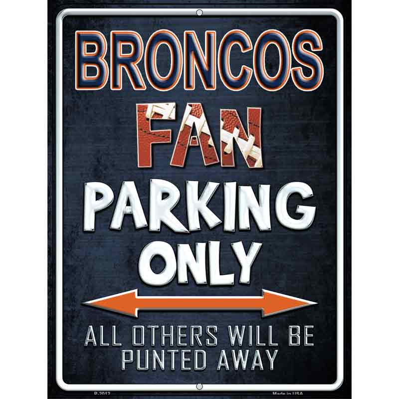 Broncos Wholesale Metal Novelty Parking Sign