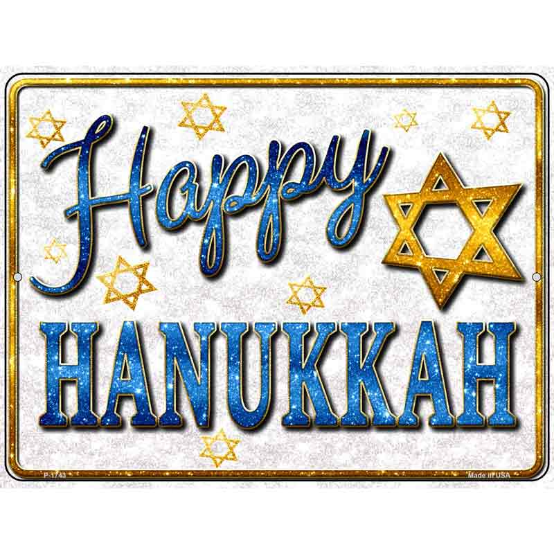 Happy Hanukkah Wholesale Metal Novelty Parking Sign P-1743