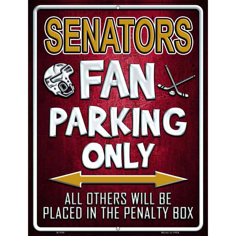 Senators Wholesale Metal Novelty Parking Sign
