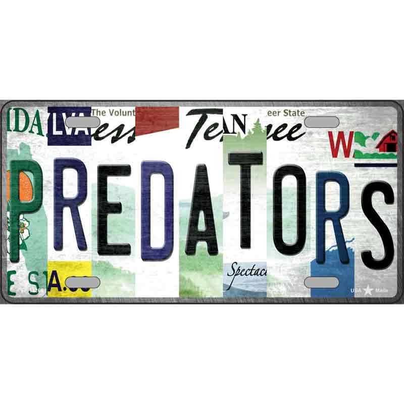Predators Strip Art Wholesale Novelty Metal License Plate Tag