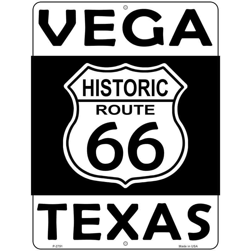 Vega Texas Historic Route 66 Wholesale Novelty Metal Parking SIGN