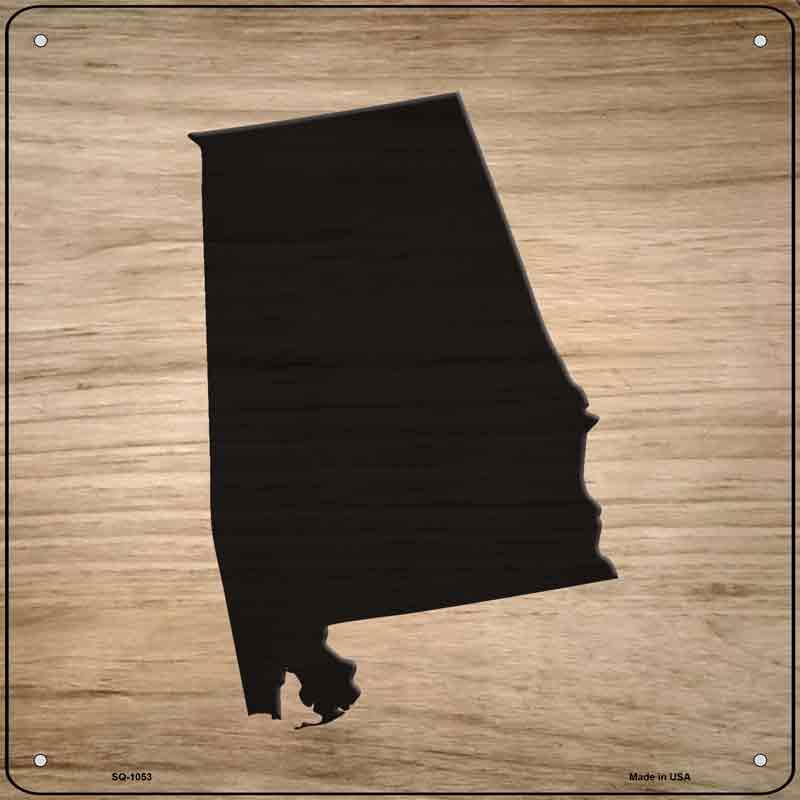 Alabama Shape Letter Tile Wholesale Novelty Metal Square SIGN