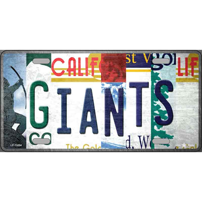 Giants Strip Art Wholesale Novelty Metal License Plate Tag LP-13204