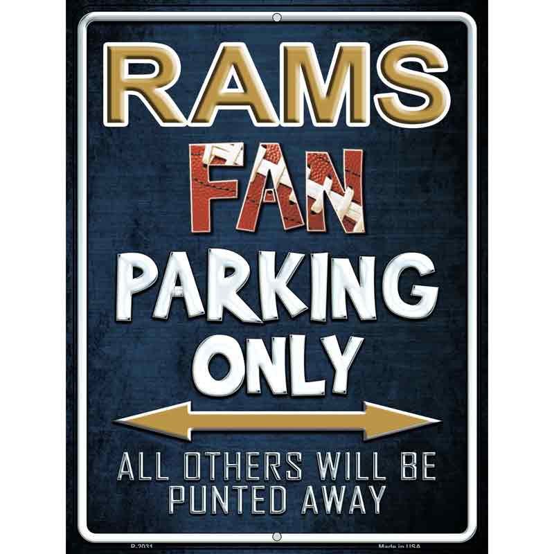 Rams Wholesale Metal Novelty Parking Sign