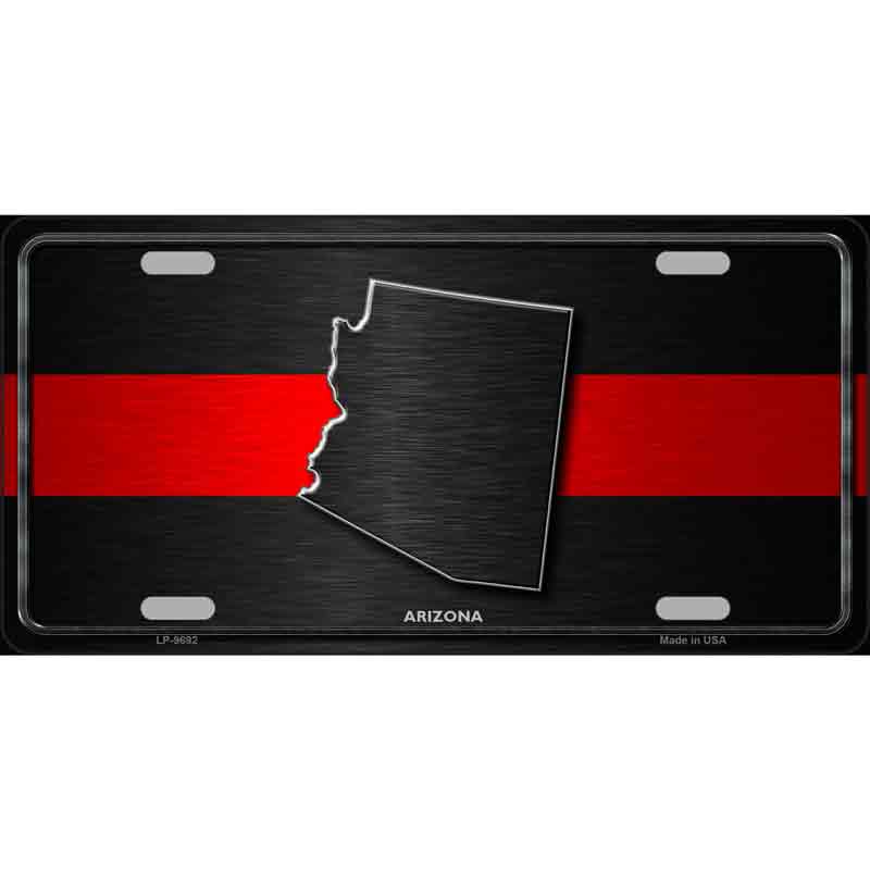 Arizona Thin Red Line Wholesale Metal Novelty LICENSE PLATE