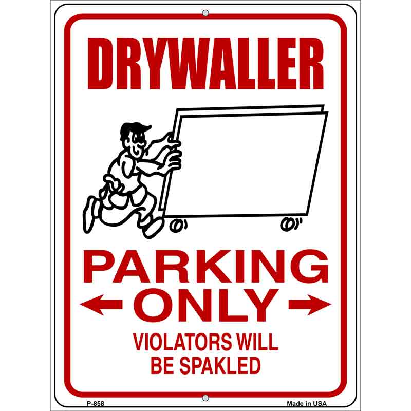 Drywall Parking Spakled Wholesale Novelty Metal Parking SIGN