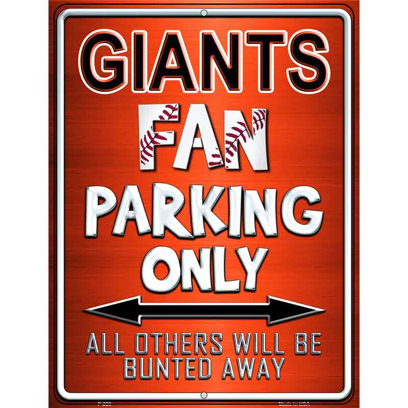 Giants Wholesale Metal Novelty Parking Sign P-220