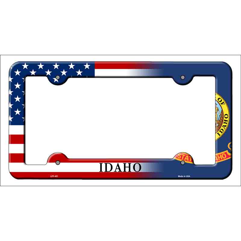 Idaho|American Flag Wholesale Novelty Metal License Plate FRAME