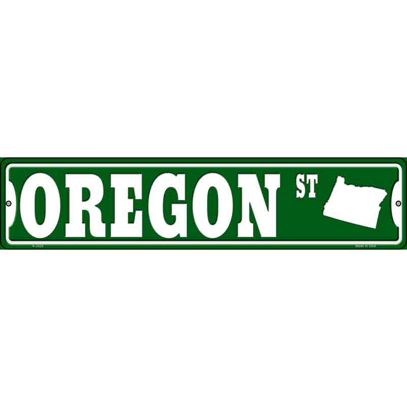 Oregon St Silhouette Wholesale Novelty Small Metal Street SIGN