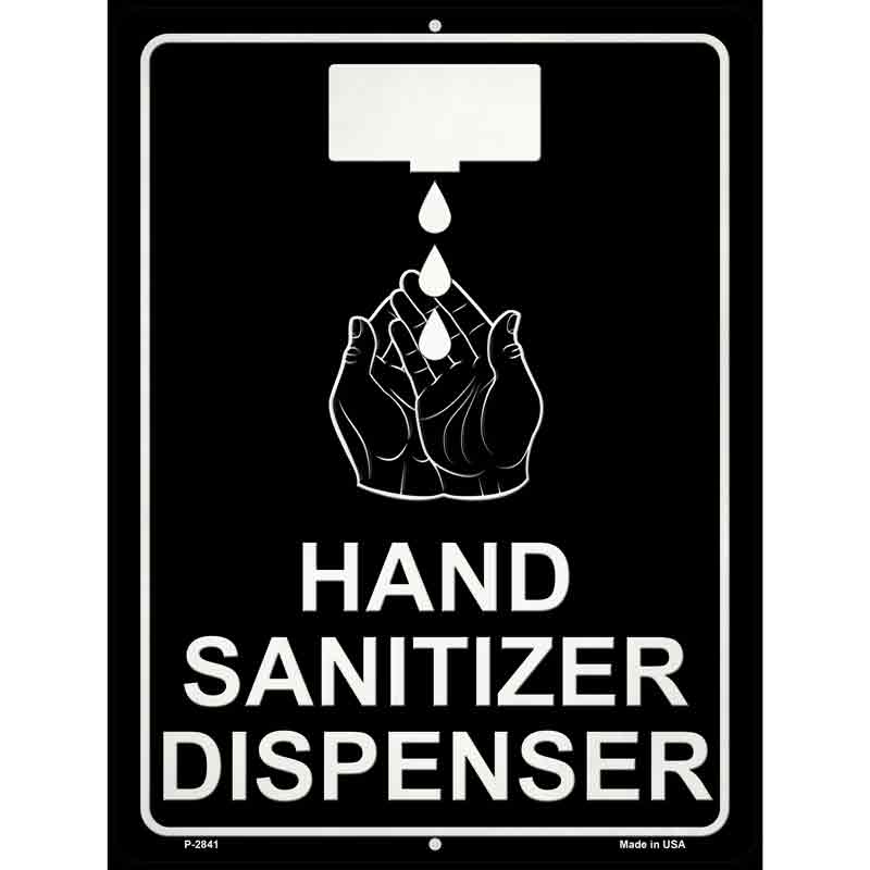 Hand Sanitizer Dispenser Wholesale Novelty Metal Parking SIGN