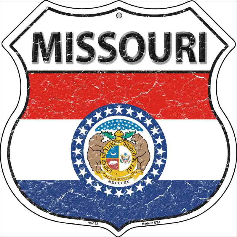 Missouri State FLAG Highway Shield Wholesale Metal Sign