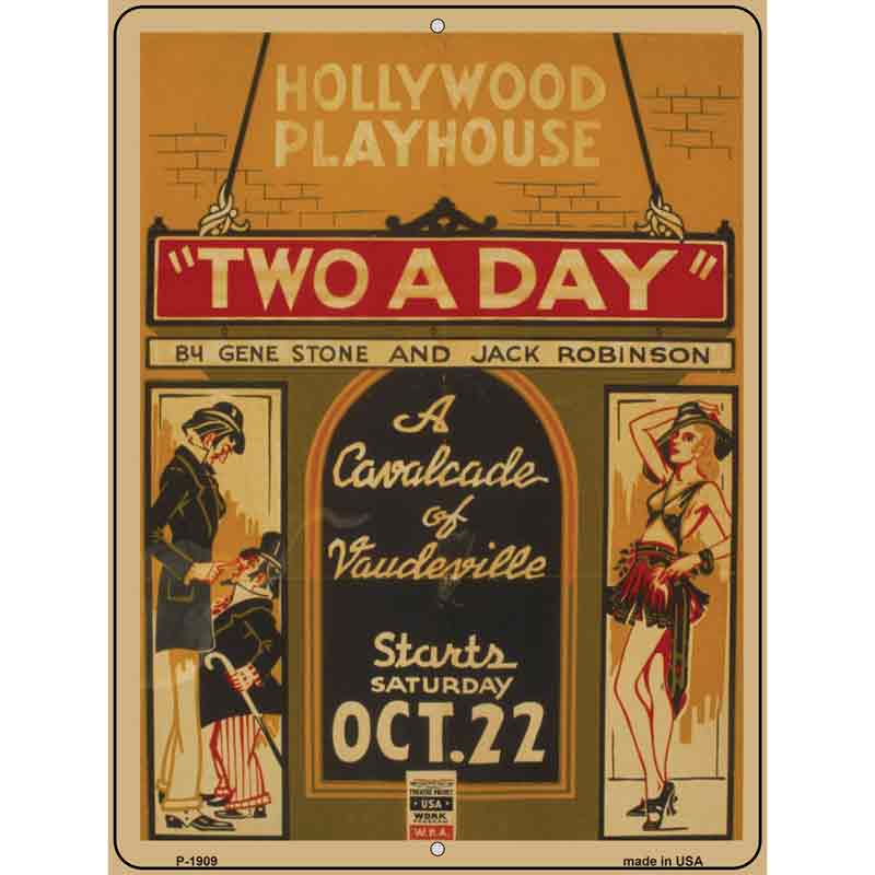 Hollywood Playhouse Vintage POSTER Wholesale Parking Sign
